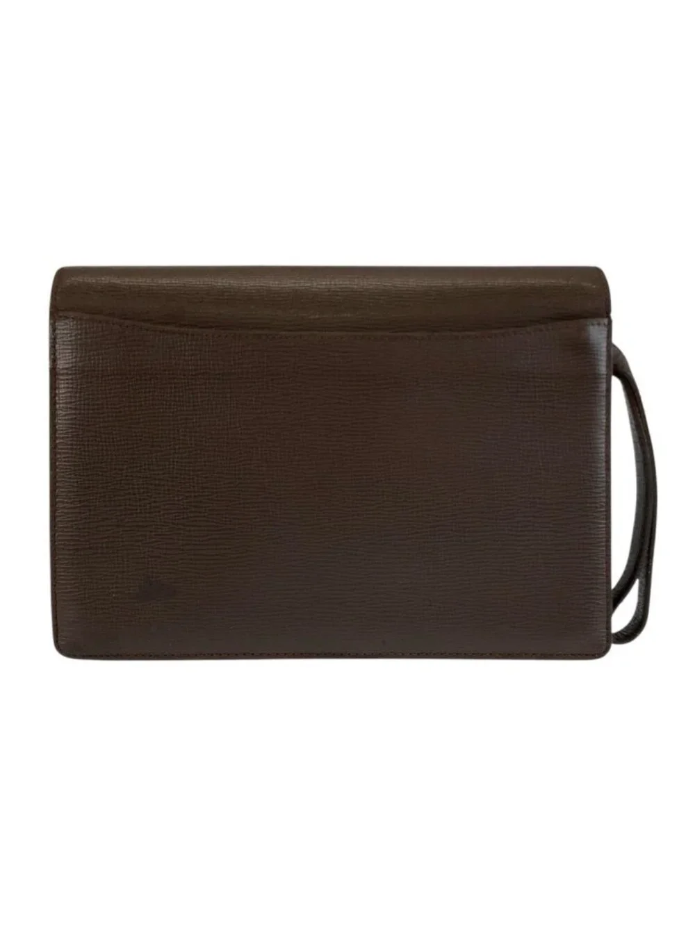 Loewe Anagram Brown Gold Leather Clutch